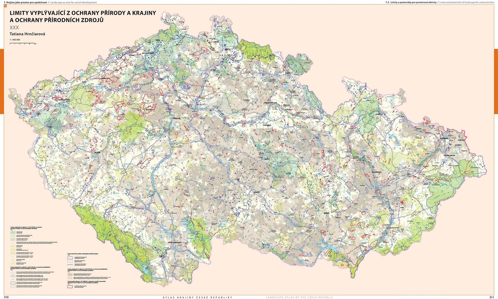 fyzickogeografická mapa čr Fotogalerie: Atlas krajiny České republiky   fyzicko geografická  fyzickogeografická mapa čr