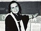 Ve stávce. Krystyna Krauze bhem studentské stávky na univerzit v Gdasku v kvtnu 1988.