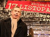 Vclav Havel na brnnskm nmst Svobody pi vro Sametov revoluce