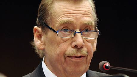 Bývalý prezident Václav Havel v Evropském parlamentu (11. 11. 2009)