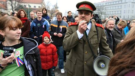 Vzpomínková akce k výroí sametové revoluce na Moravském námstí v Brn 
