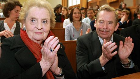 Jedním z host� konference Svoboda a její nep�átelé byla také bývalá ministryn� zahrani�í USA Madeleine Albrightová.