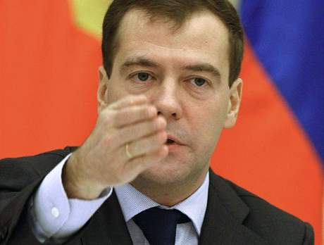 Ruský prezident Dmitrij Medvedv pi jednání prezidentské rady (23. 11. 2009)
