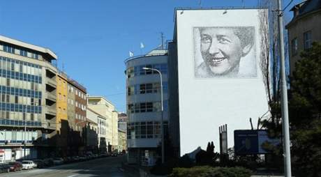 Návrh památníku Milady Horákové na stejnojmenné ulici v Brn