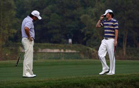 Svtov pohr 2009 - Graeme McDowell (vlevo) a Rorry McIlroy, druh msto pro Irsko.