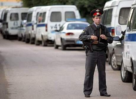 Ruský policista u vznice
