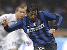 Inter - Fiorentina: domácí Diego Milito promuje penaltu
