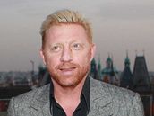 Eric Jelen, Petra Pchalov-Langrov, Boris Becker a Miroslav ernoek ped exhibic Advantage Tennis v Praze