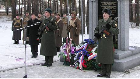Pomník eskoslovenských legioná v ruském Tagilu.