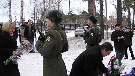 Pomník eskoslovenských legioná v ruském Tagilu.