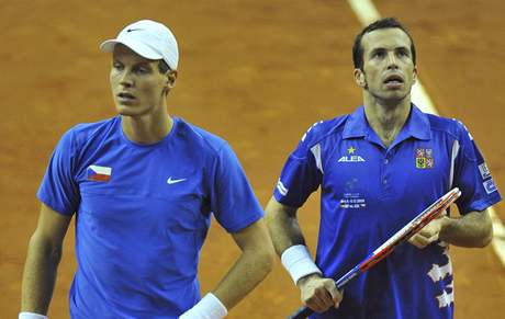 Tom Berdych (vlevo), Radek tpnek