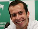 Davis Cup: Radek tpánek na tiskové konferenci ped finále