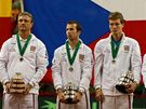 Finalisté Davis Cupu 2009: Jaroslav Navrátil, Radek tpánek, Tomá Berdych, Jan Hájek, Luká Dlouhý