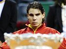 Rafael Nadal pi losování Davis Cupu