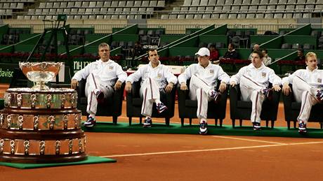 eský tým ped losem finále Davis Cupu 2009