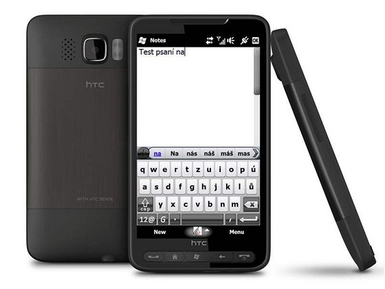Test klávesnice SlideIT na HTC HD2