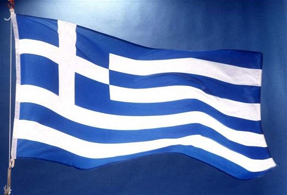 Řecká vlajka. Ilustrační foto.