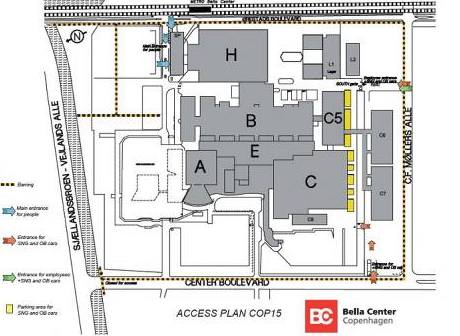 Bella Center - orientan schema 