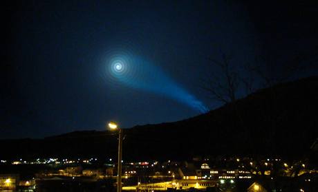 Tajemn ze zpsoben ruskou raketou Bulava nad severnm Norskem (9. listopadu 2009)