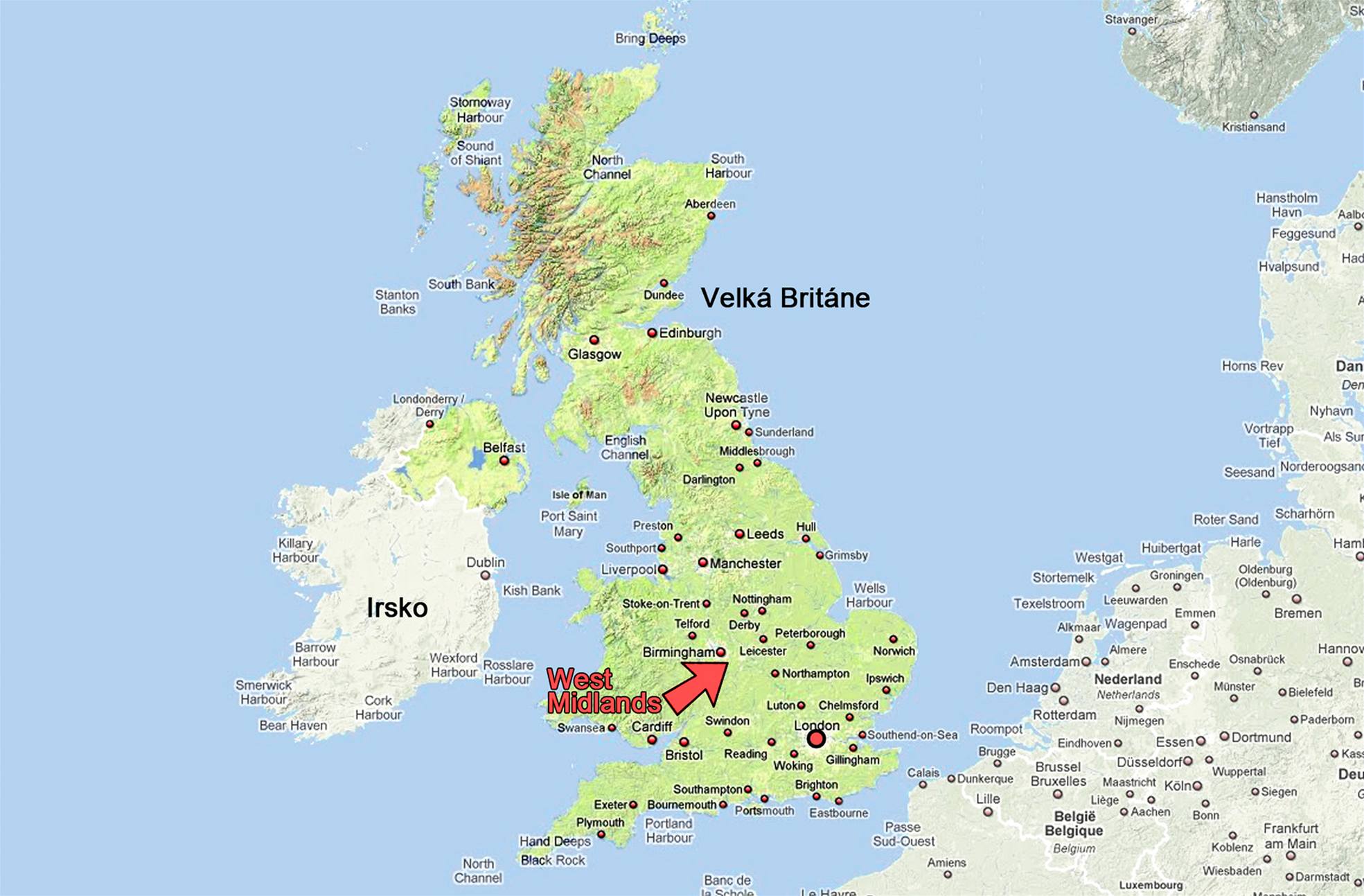 británie mapa Fotogalerie: Mapa Velké Británie británie mapa