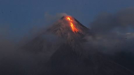 Probuzená filipínská sopka Mayon