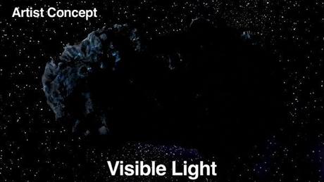 Infraervený teleskop WISE - vizualizace asteroidu (viditelné svtlo)