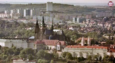 Detailn panoramatick fotografie Prahy.