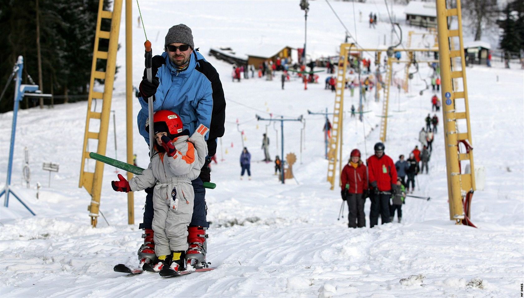 Kru�né hory, Pernink, ski areál Velflink, 29.12.2009