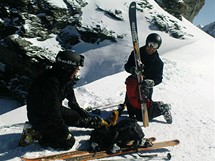 Stubai, lavinov kemp. Pprava na freeride