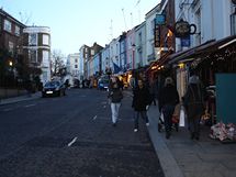 Lokace z filmu Notting Hill - Portobello Road v prosinci