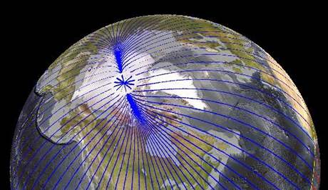 Posun severního magnetického pólu (30. 12. 2009)