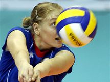 Natalja Safronovov (slo 7) se raduje se svmi spoluhrkami z rusk reprezentace