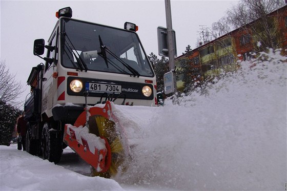 Úklid snhu ve Znojm 6. ledna 2010