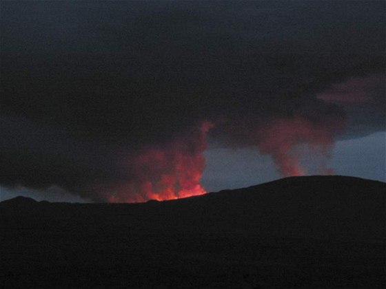 Na východ Demokratické republiky Kongo explodovala sopka Nyamulagira. (2. ledna 2010)