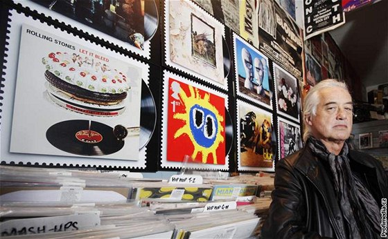 Jimmy Page pedstavil sérii známek na témata obal rockových alb