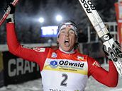 Eldar Rnning triumfuje ve sprintu v rmci serilu Tour de Ski