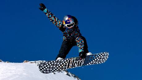 Snowboardistka árka Panochová na rakouském ledovci Hintertux