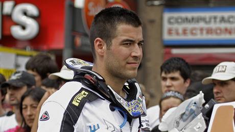 Luca Manca v Buenos Aires na startu Rallye Dakar 