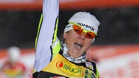 Petra Majdiová triumfuje ve sprintu v rámci seriálu Tour de Ski