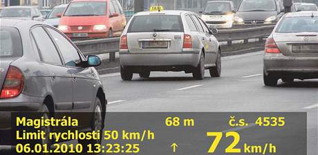 Automobil taxisluby jel na padestce o 22 kilometr rychleji.