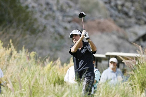 Alice Cooper na golfu, snímek z Bob Hope Classic 2009 na hiti PGA West v La Quint.