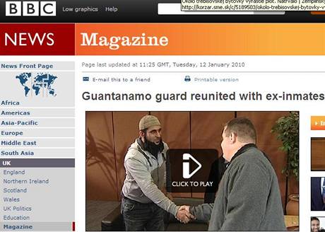 Setkn vzn a vznitele z Guantnama na strnkch BBC