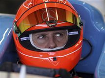 Michael Schumacher v Jerezu, kde testoval vz GP2