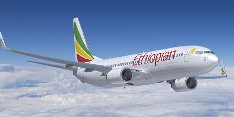 Boeing 737-800 etiopské spolenosti Ethiopian Airlines. (24.1.2010) 