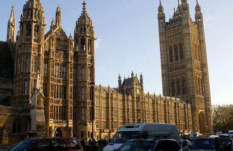 Westminsterský palác. Sídlo Parlamentu Velké Británie.