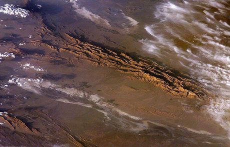 Dasht-e Lút, Írán - pohled z vesmírné stanice ISS