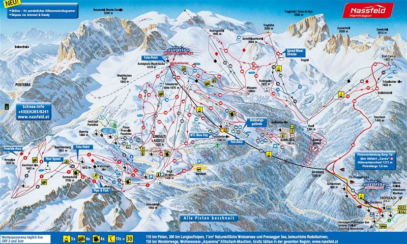 Fotogalerie Nassfeld sjezdovky