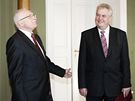 Prezident Václav Klaus pozval na Hrad bývalého premiéra, éfa nové Strany práv oban Miloe Zemana.