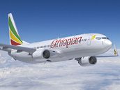 Boeing 737-800 etiopské společnosti Ethiopian Airlines. (24.1.2010) 