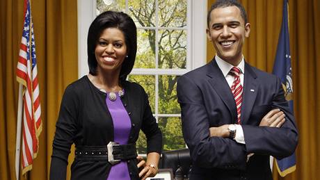 Voskové figuríny Michelle a Baracka Obamových v muzeu Madame Tussaud